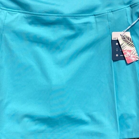 TOMMY BAHAMA NWT WOMENS OUTDOOR ACTIVE GOLF SKIRT TURQUOISE UPF 50 QUICK DRY LG - Picture 8 of 8